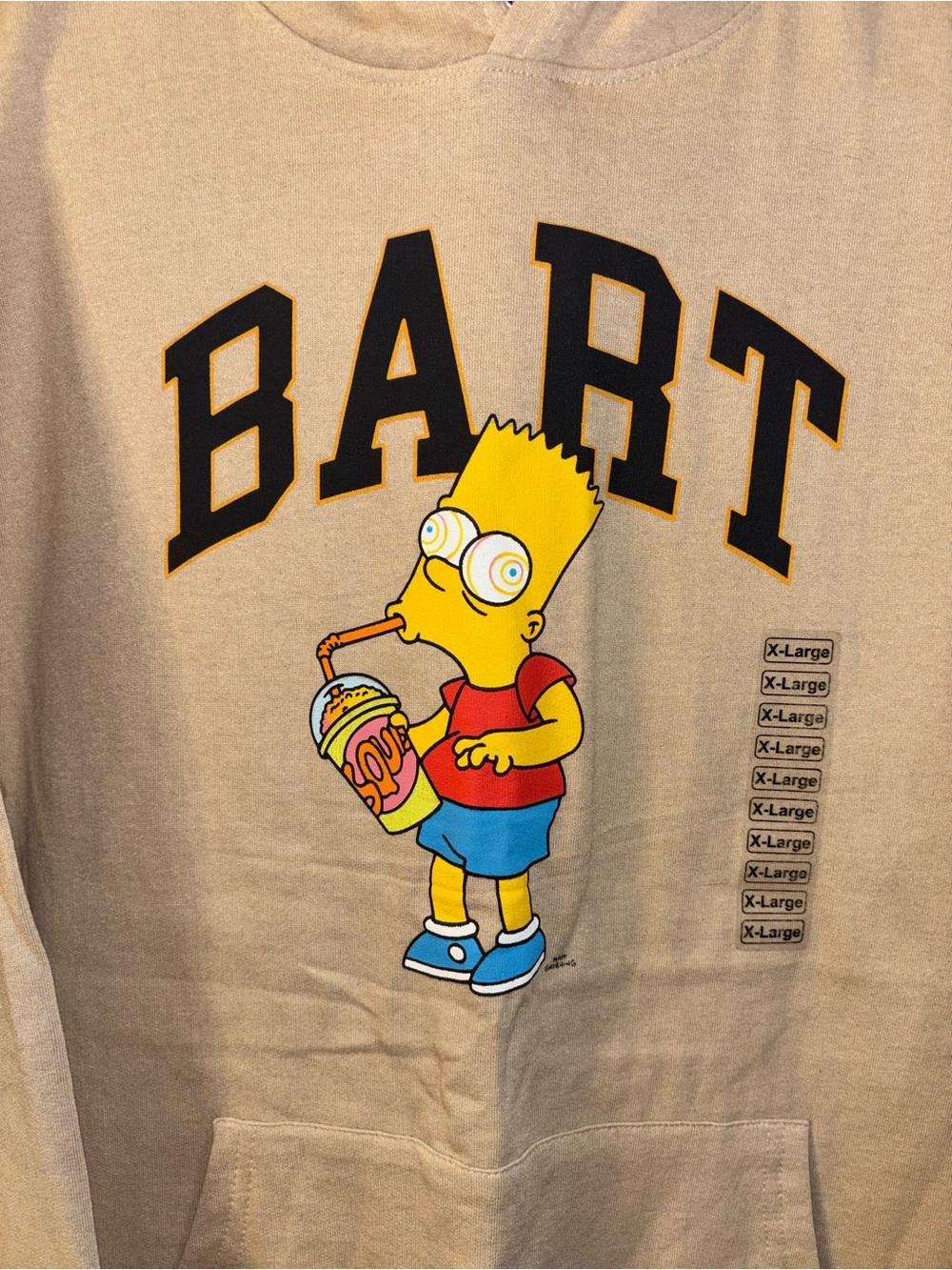 Bart Simpson Brain Freeze pullover Hoodie - Picture 3 of 4